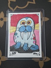 Marketplace image: Topps Chrome 2026 VeeFriends Woke Walrus 1/1 Autographed Sketch Card