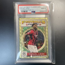Marketplace image: 2021 Topps Finest Flashbacks UEFA - Rafael Leao #139 Superfractor 1/1 PSA 10