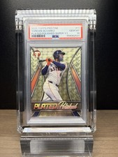 Marketplace image: Yordan Alvarez 2025 Topps Pristine Plated Polished Superfractor 1/1 PSA 10
