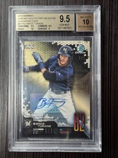 Marketplace image: BRICE TURANG 2019 BOWMAN CHROME SCOUTS TOP 100 SUPERFRACTOR AUTO #BTP-82 1/1 BGS