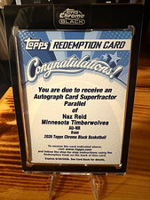 Marketplace image: Topps 2026 Chrome Black Naz Reid Timberwolves supperfractor parallel auto 1/1