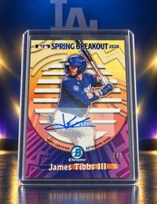 Marketplace image: 2026 Bowman Chrome Spring Breakout Superfractor James Tibbs III Auto 1/1