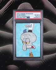 Marketplace image: 2025 Topps Chrome SpongeBob 25th Squidward Sketch 1/1 by Allen Grimes