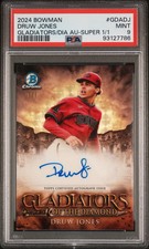 Marketplace image: 2024 Bowman Druw Jones #GDA-DJ SuperFractor 1/1 Parallel Rookie Chase PSA