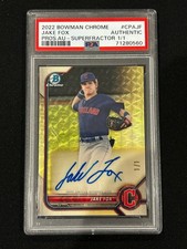 Marketplace image: Jake Fox 2022 Bowman Chrome Prospect Auto Superfractor Guardians 1/1 #CPA-JF