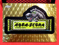 Marketplace image: 2026 Topps Wacky Packages Superfractor 1/1 Abba-Zebra #20 Card in One Touch