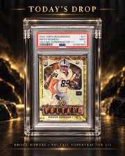 Marketplace image: SUPERFRACTOR 1/1 Brock Bowers 2024 Topps Resurgence Voltaic RC PSA 9