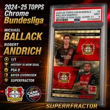 Marketplace image: Michael Ballack / Robert Andrich 1/1 Dual HIN-5 2024-25 TOPPS Chrome Bundesliga