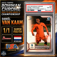 Marketplace image: Daniel van Kaam 1/1 PSA SuperFractor 29 - 2022 TOPPS Bowman Chrome