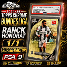 Marketplace image: Franck Honorat 1/1 PSA 9 SuperFractor 77 - 2024-25 TOPPS Chrome Bundesliga