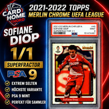 Marketplace image: Sofiane Diop 1/1 SuperFractor PSA 9 45 - 2021-22 TOPPS Chrome Merlin UEL