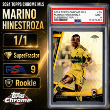 Marketplace image: Marino Hinestroza 1/1 RC Rookie PSA 9 89 - 2024 TOPPS Chrome Major League MLS
