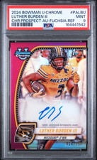 Marketplace image: 2024 BOWMAN CHROME LUTHER BURDEN AUTO SSP /150 PSA POP1 1/1? PRIZM CALEB WR GEM9