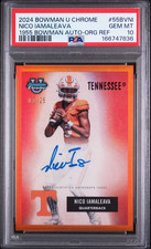 Marketplace image: 2024 BOWMAN CHROME NICO IAMALEAVA AUTO PSA 10 SSP/25 ON CARD POP1 1/1 UCLA 5STAR