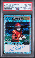 Marketplace image: 2026 LEAF MAKAI LEMON AUTO PSA 10 SSP /10 GOLD POP1 1/1? BOWMAN CHROME EAGLES WR