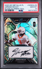 Marketplace image: 2025 WILD JERMOD MCCOY PSA 10 AUTO SSP /5 POP1 BOOKEND 1/1 BOWMAN CHROME RAIDERS