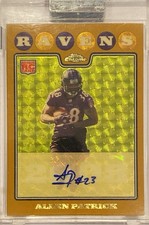 Marketplace image: 2008 Topps Chrome Allen Patrick Superfractor Rookie Auto /10 Ravens RC TC195 CDV