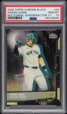 Marketplace image: 2026 Topps Chrome Black Nocturnal Aaron Judge #20 Superfractor 1/1 PSA 10