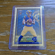 Marketplace image: 2026 Topps Chrome - Ty Simpson Los Angeles Rams #91TRC-2 Superfractor 1/1 RC