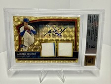 Marketplace image: 2011 Topps Finest Andrew Cashner Gold Superfractor 1/1 RPA RC Beckett 9 Cubs