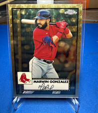 Current marketplace image for 2021 Topps Chrome Platinum Anniversary #487 Marwin Gonzalez Superfractor 1/1