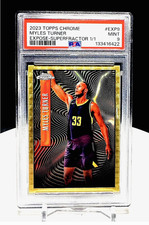 Marketplace image: Myles Turner 2023-24 Topps Chrome Expose #EXP9 SUPERFRACTOR 1/1 (PSA 9 MINT)