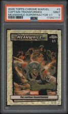 Marketplace image: Topps Chrome Marvel Meanwhile #9 Captain Transformed Superfractor 1/1 PSA 9