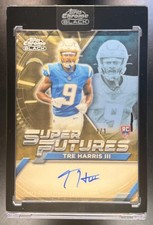 Marketplace image: 2025 Topps Chrome Black Tre Harris III Super Futures Auto SuperFractor 1/1 RC