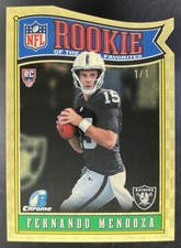 Marketplace image: 2026 Bowman Fernando Mendoza ROTY Favorites SUPERFRACTOR 1/1 RC Raiders SUPER