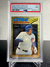 Marketplace image: 2026 Topps Heritage Moises Ballesteros Chrome Superfractor 1/1 Cubs PSA 9