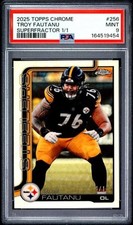 Marketplace image: TROY FAUTANU 2025 TOPPS CHROME GOLD SUPERFRACTOR SP 1/1 PSA 9 MINT STEELERS