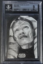 Marketplace image: 2023 TOPPS CHROME STAR WARS GALAXY SKETCHES SEMRA BULUT AHSOKA  BGS 9 1/1