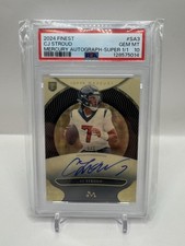 Marketplace image: 2024 Topps Finest C.J. Stroud Mercury Auto Superfractor 1/1 SA-3 PSA 10