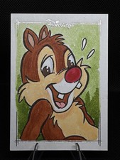 Marketplace image: Topps Chrome Disney Dale Sketch Card By Robert Garcia 1/1