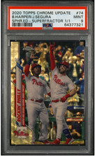 Marketplace image: 2020 Topps Chrome Update Bryce Harper / Segura Rockin' Philly SUPERFRACTOR 1/1