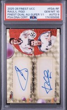 Marketplace image: Topps Finest UCC 2025-26 PSA 10 Raul/Luis Figo Dual Auto Superfractor 1/1