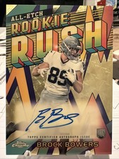 Marketplace image: 2024 Topps Chrome All-Etch Rookie Rush OnCard Auto Brock Bowers 1/1 Superfractor