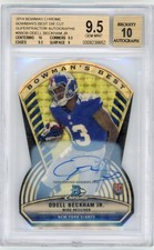 Marketplace image: ODELL BECKHAM JR 2014 BOWMAN CHROME BOWMAN'S BEST SUPERFRACTOR 1/1 BGS 9.5 AUTO