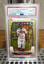 Current marketplace image for 2023 Bowman Chrome #31 Michael Harris II Superfractor Superfractor 1/1