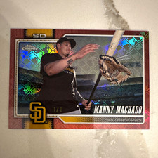 Marketplace image: Manny Machado 1/1 SUPERFRACTOR Topps Chrome Image Variation Padres SSP