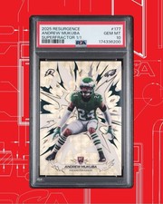 Marketplace image: Topps 2025 Resurgence Andrew Mukuba Superfractor 1/1 #177 PSA 10 Eagles