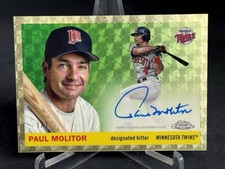 Marketplace image: 2025 Topps Chrome Platinum Paul Molitor Superfractor Auto 1/1 CPA-PM Twins