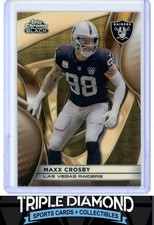 Current marketplace image for 2025 Topps Chrome Black #55 Maxx Crosby Superfractor 1/1