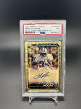 Marketplace image: 2024 Topps Chrome Herman Moore Variation Superfractor Auto 1/1 Lions PSA 9