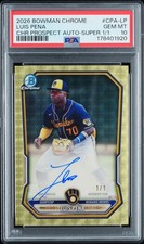 Marketplace image: 2026 Bowman Chrome Luis Pena Superfractor 1/1 One Of One Auto Gem Mint PSA 10