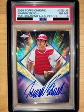 Marketplace image: Johnny Bench Autograph 1/1 PSA 8 Topps Chrome