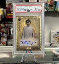 Marketplace image: Star Wars Andor 2025 Topps Meiyo 1/1 Diego Luna Gold Signed Superfractor PSA