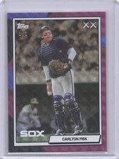 Marketplace image: CARLTON FISK 2026 TOPPS X KAWS SUPERFRACTOR FOIL PARALLEL 1/1 WHITE SOX #3 HOF