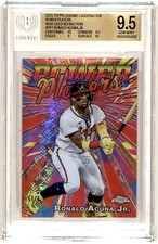 Marketplace image: 2025 Topps Chrome Power Players Logo Rose Gold 1/1 Ronald Acuna BGS 9.5 SB6