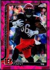 Marketplace image: NOAH FANT 2025 TOPPS CHROME SAPPHIRE EDITION PADPARADSCHA PINK SP 1/1 BENGALS